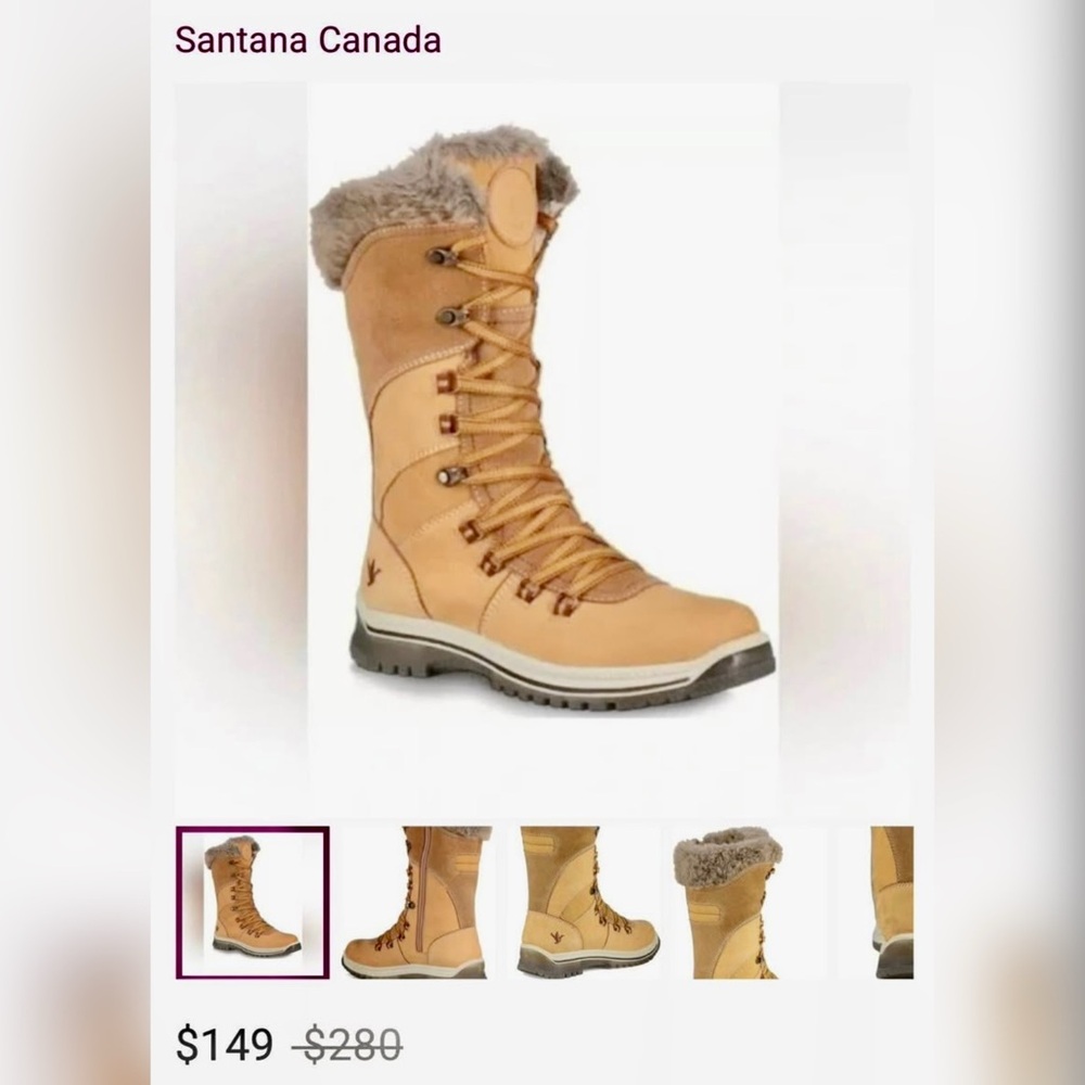 Santana Canada Women's Brown Winter Boots size 8